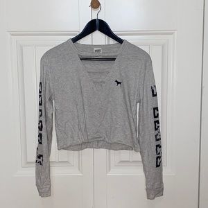 PINK (Victoria’s Secret) Long sleeve crop top